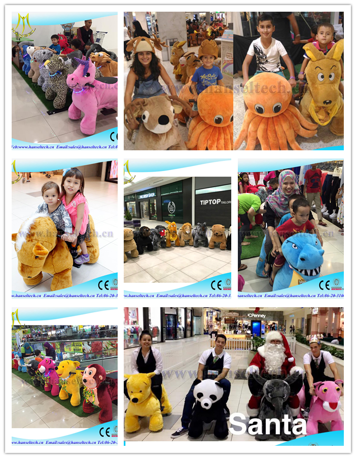 Hansel hot-selling electrical animal ride steel frames guangzhou toy with coin acceptor and music luna park toys