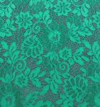Green Scalloped Edge Lace Fabric