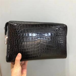 Quality Authentic Crocodile Belly Skin Passcode Closure Men Clutch Bag Card Holders Genuine Alligator Leather Male Wristlets Bag wholesale