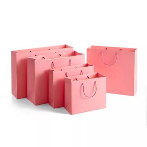 Quality ISO Offset Printing Clothing Paper Bags Underwear Cinnamon Pink Paper Bag wholesale