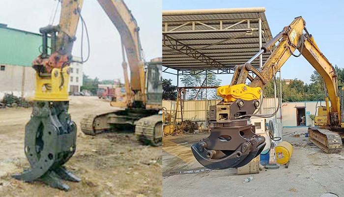 OEM Hydraulic Rotating Grapple For 1-55 Tons Excavator