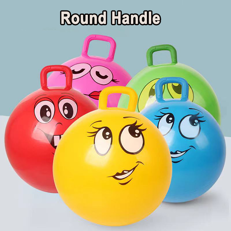 Kids' Bouncy Jumping Ball with Rubber Handle 18''-24'' Diameter and Customized Design