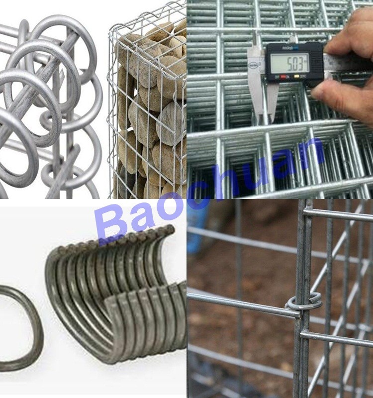 High Durable Gabion Wire Mesh , Gabion Wall Construction 200x100x50cm Size
