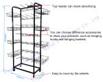 Potato Chip Display Candy Stand Wire Mesh Basket Shelf