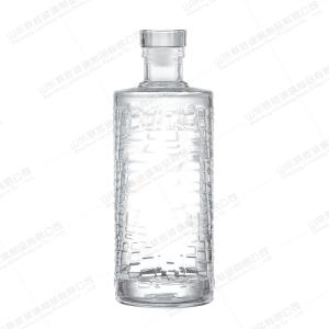 Quality Bar Party Liquor Bottle Clear Glass Whiskey Decanter Dispenser Set 1000ml Hot Stamping wholesale