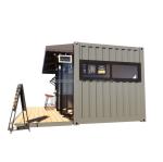 Shop 20ft Prefabricated Container Bar with 50/75/100mm Wave Sandwich Panel Walls