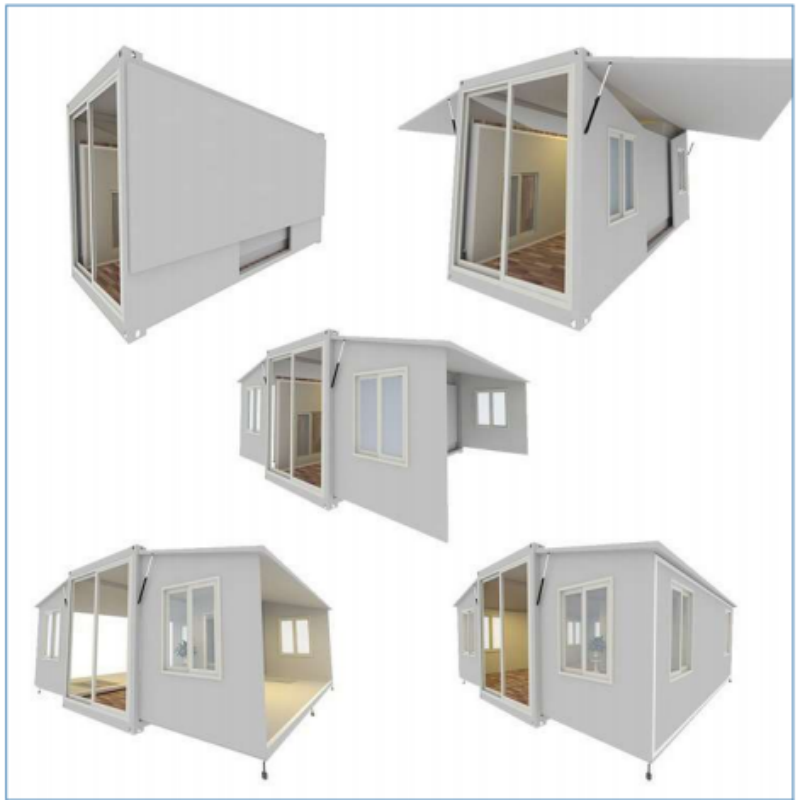 Hotel Expandable Light Steel Structure Homes with 2-3 Bedrooms and Easy Assemble