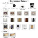 Natural Wood Clip Menu Holder Flip Tabletop Sign Holder Stand A4 / A5 / A6 Size