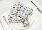 Full Cartoon Printing Personalized Dinner Napkins , Cotton Linen Napkins For