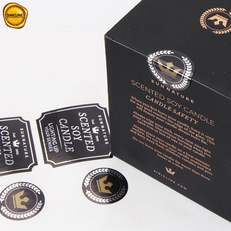 1.5in Black Glossy Sticker Paper For Packaging Cosmetics Beauty