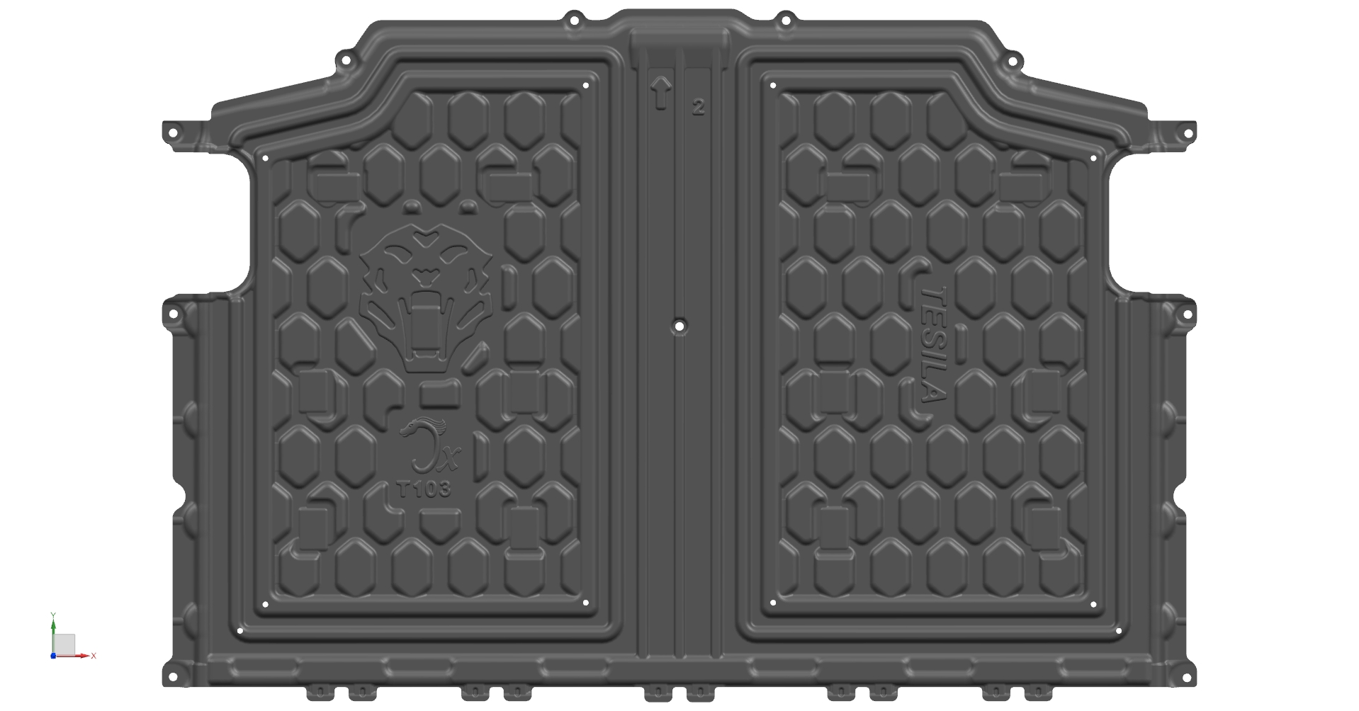 Toyota Tundra 5.0mm Chassis Protection Engine Cover Mudflap Skid Plate in Black Paint