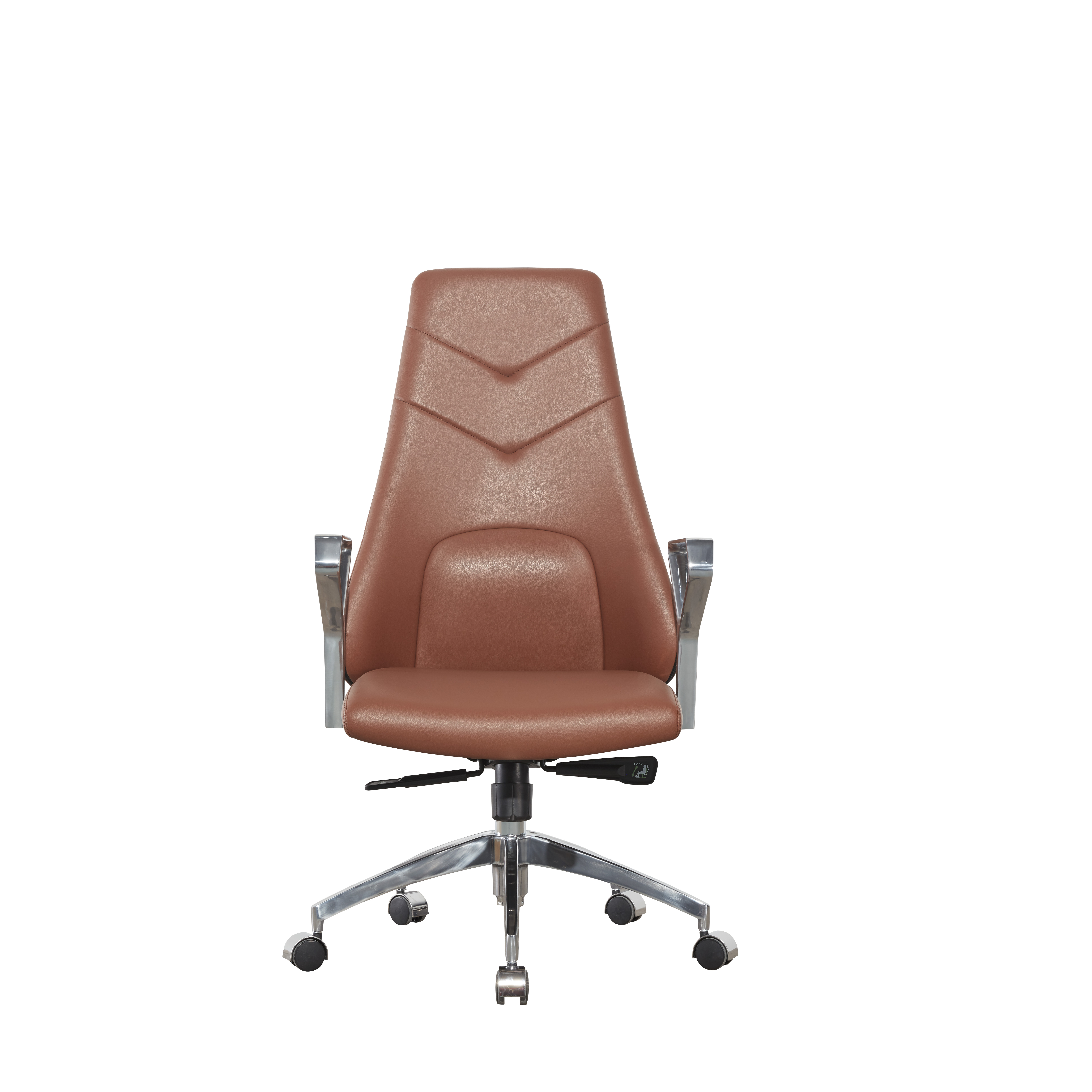 PU Leather Adjustable High-Back Office Chair Home Executive Armrest Swivel Chair, Grey
