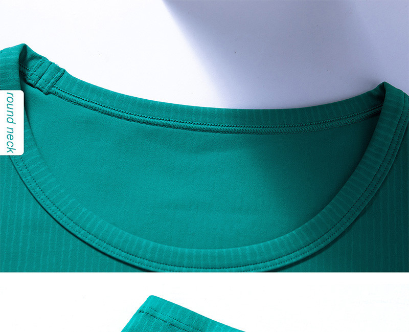 Rib Striped Ladies Yoga Tops Active Stretch Fitness Long Sleeve Yoga Crop Top