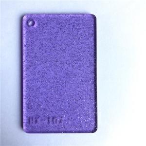 Quality Purple 4x8 Glitter Acrylic Sheets SGS Transparent Plastic Board wholesale