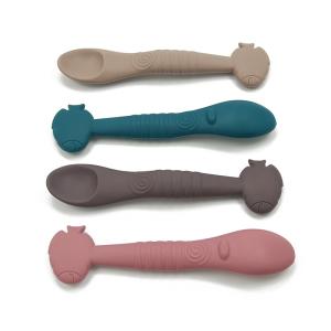Quality Hygienic Silicone LFGB Baby Self Feeding Spoon Lead Phthalate Free wholesale