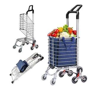 Quality Upgraded Folding Shopping Cart Portable Grocery Stair Climbing Cart wholesale