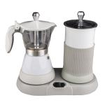 Aluminum 3 Cups Electric Espresso Moka Coffee Maker Milk Frother Automatic