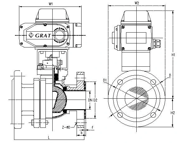 FEP Fluorine Electric Ball Valve
