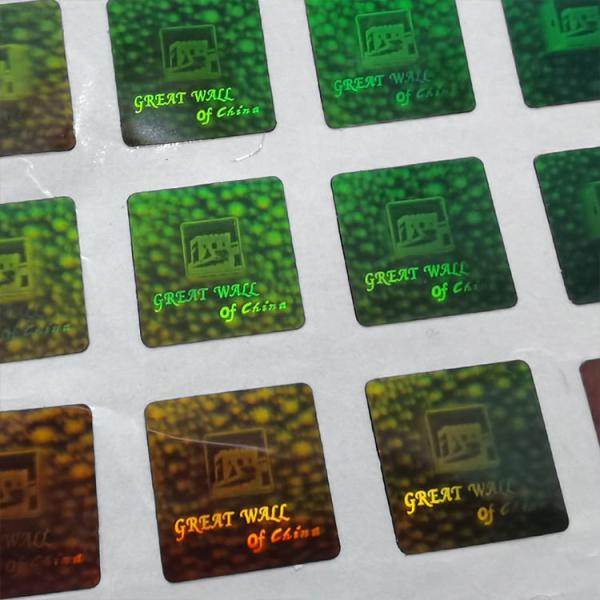 Durable Waterproof Holographic Security Vinyl Stickers Customized Offset Print