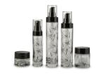 Dustproof 100ml Hair Oil Bottle Round Makeup Pump Bottle With Black Caps