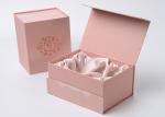 Handmade Beautiful Pink Gift Box , Magnetic Paper Box Simple Recyclable