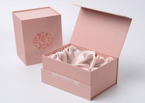 Quality Handmade Beautiful Pink Gift Box , Magnetic Paper Box Simple Recyclable wholesale