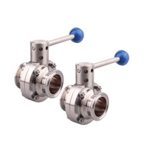 Quality 1.5 Inch Tri Clamp Sanitary Butterfly Valve Pull Handle Stainless Steel 304 Standard wholesale
