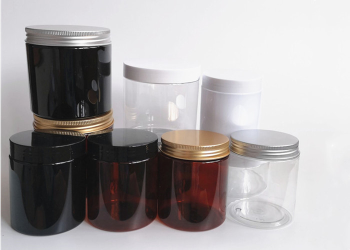 PET Jars 30ml 50ml 80ml 100ml 120ml 150ml 200ml 250ml 400ml 500ml White Glossy Plastic Body Butter Jars With Liner Lids