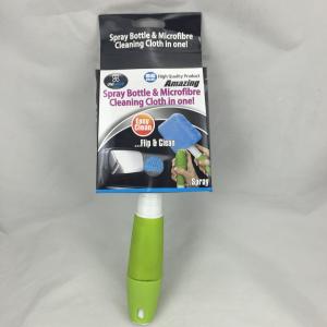 Quality Reusable Microfiber Spray Bottle Brush Green Customized Logo Washable wholesale