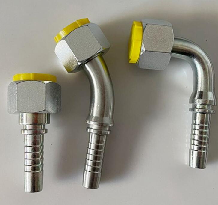 20491 High Quality Carbon/Stainless Stee Hydraulic Crimping Hose Fitting Female Metric 24 Cone Seal L Hydraulic Crimping Hose Fitting