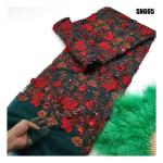 tulle lace with 3d flowers/sequins lace for women dress /wedding party