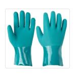 Large Hands Green PVC Cotton Chemical Resistant Gloves