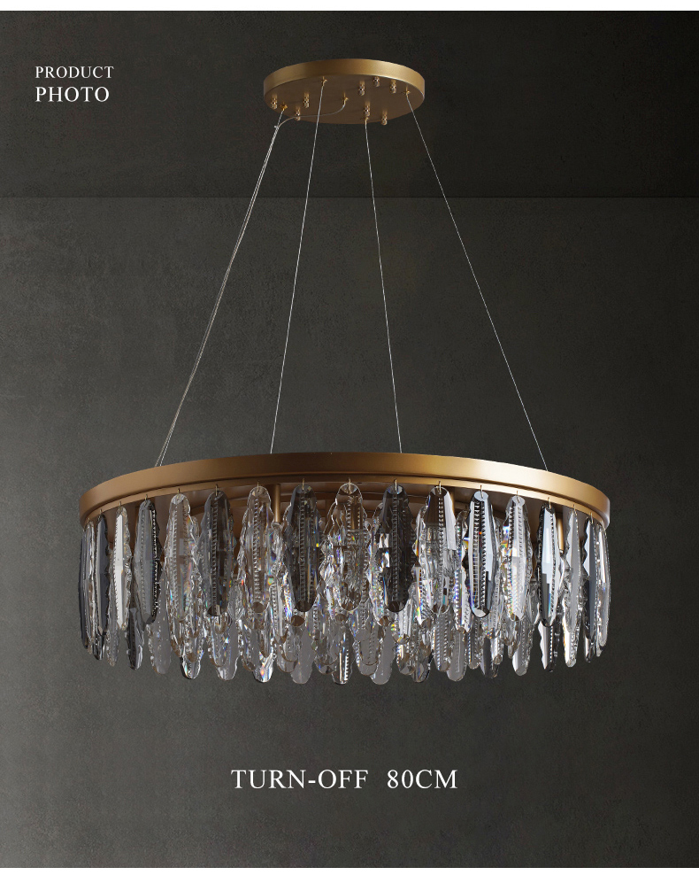 Modern living room chandeliers round gold hanging art deco lamp(WH-CY-241)