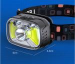 White Red Light Waterproof 1200LM Bright LED Rechargeable Headlamp Flashlight