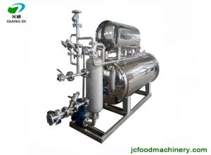 Quality industrial automatic glass pet pp bottle fruit juice autoclave machine with steam spraying sterilization method wholesale