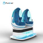 Two Playes 1.2KW 9D Virtual Reality Cinema / VR Egg Chair For Amusement Park