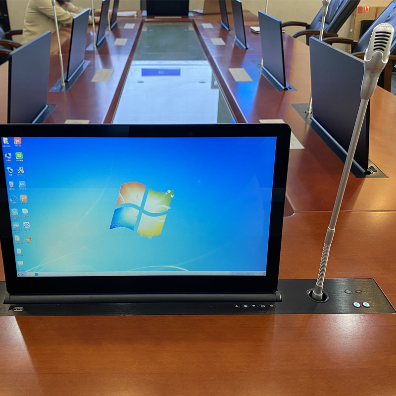 21.5 Inch HD Motorized Computer LCD Monitor Lift Display For Conference
