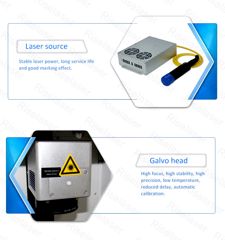Jewelry Ring Laser Engraving Machine 20W Air Cooling With Rotary