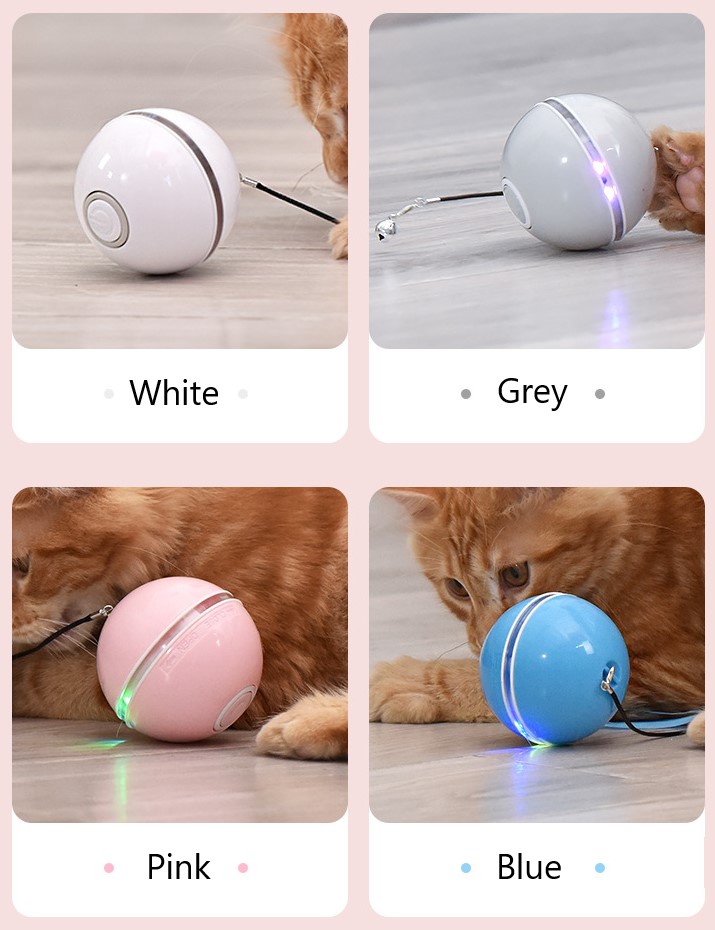 Pink Teaser Ball Dog Toy Electric Dog Teaser Ball Interactive Pet Toys