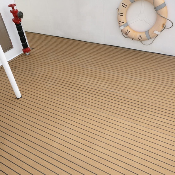 5mm PVC Yacht Floor Like Teak Timber with After-sale Service Online Technical Support
