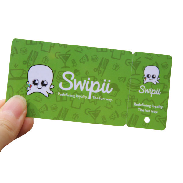 CMYK Color Plastic Business Cards , Pvc Business Card Printing 3 In 1 Key Fob