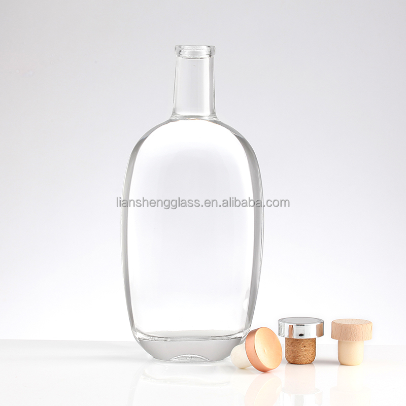 Glass Base Material 200ml 250ml 350ml 750ml Whisky Wine Liquor Bottles for Market