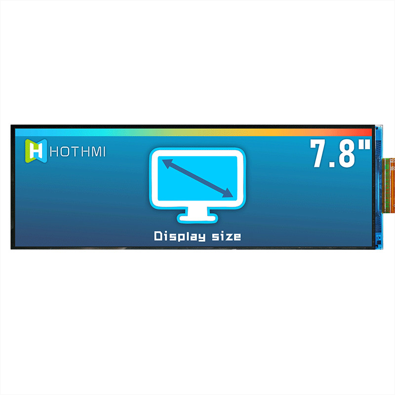 7.8 Inch 400x1280 Bar Type TFT , ST7703 High Brightness LCD Display