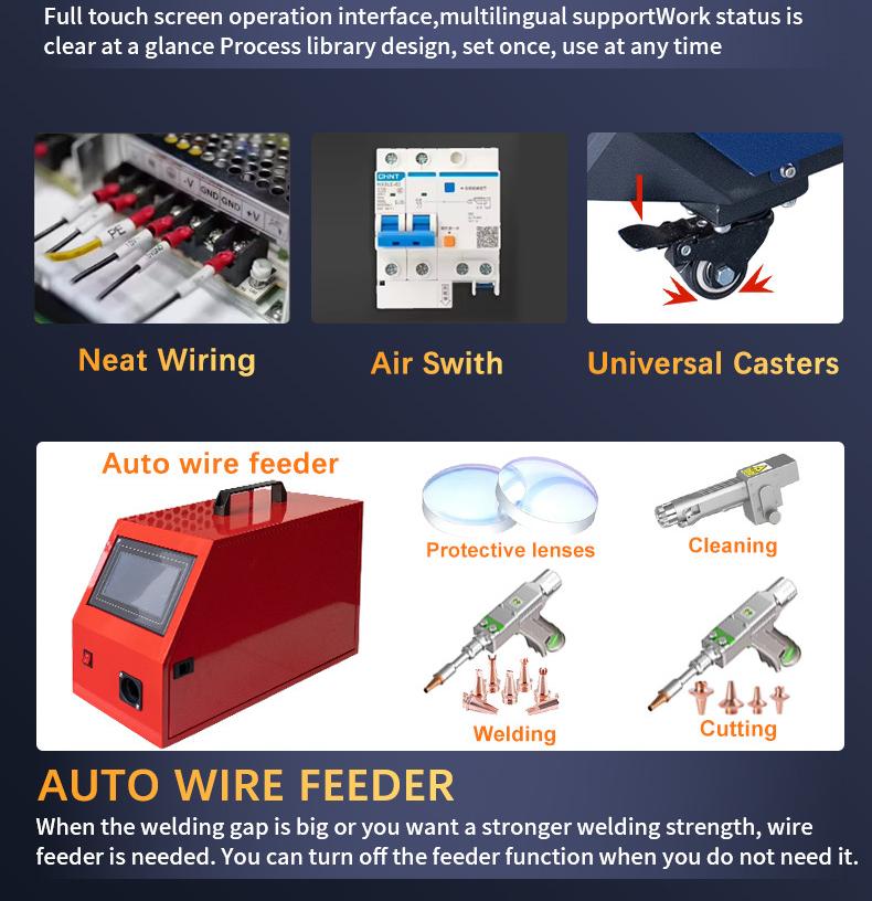 4 In 1 Air-Cooling Portable Laser Welder For Stainless Steel Carbon Steel Aluminum