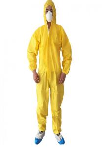 Quality Type 5 / 6 Disposable Dust Suits , Disposable Work Overalls With Hood And Boots wholesale