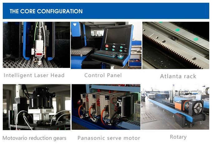 Industrial 1500w Metal Fiber Laser Cutting Machine Small Laser Beam Compact Size