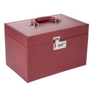 Quality Multifunction Luxury Earring Box , Square Shape Leather Big Jewelry Case wholesale