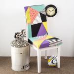 Hotel Banquet Patterned Dining Chairs Slipcover Stretch Seat Soft Spandex