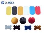 Metal Stainless Steel Aluminum Id Tags , Personalised Dog Tags Creative Bone