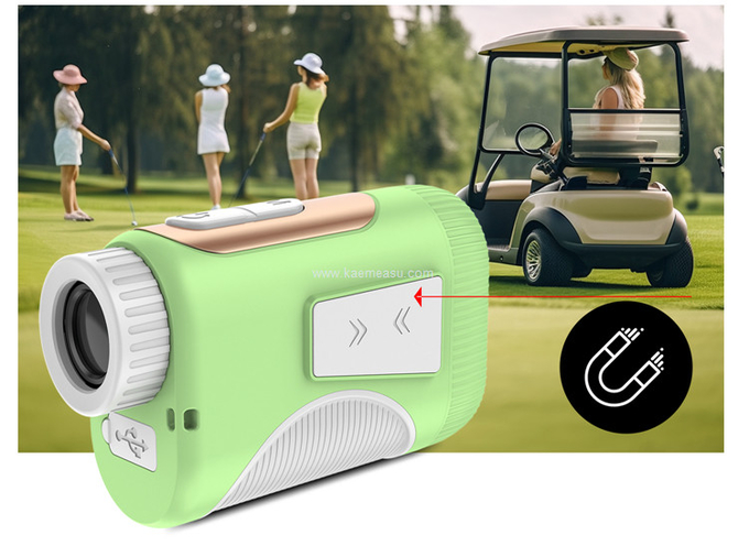 kaemeasu Mini Laser Rangefinder Rechargeable Golf Range Finder With Magnetic Adsorption MA1200